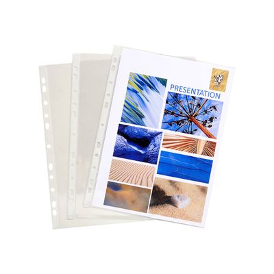 Exacompta - 100 Pochettes perforées (étui carton) - A4 - 8/100 - cristal