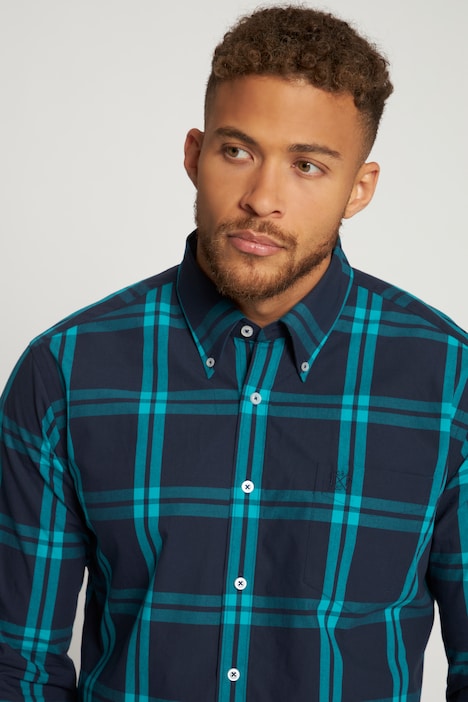 Karohemd, Langarm, Buttondown-Kragen, Modern Fit