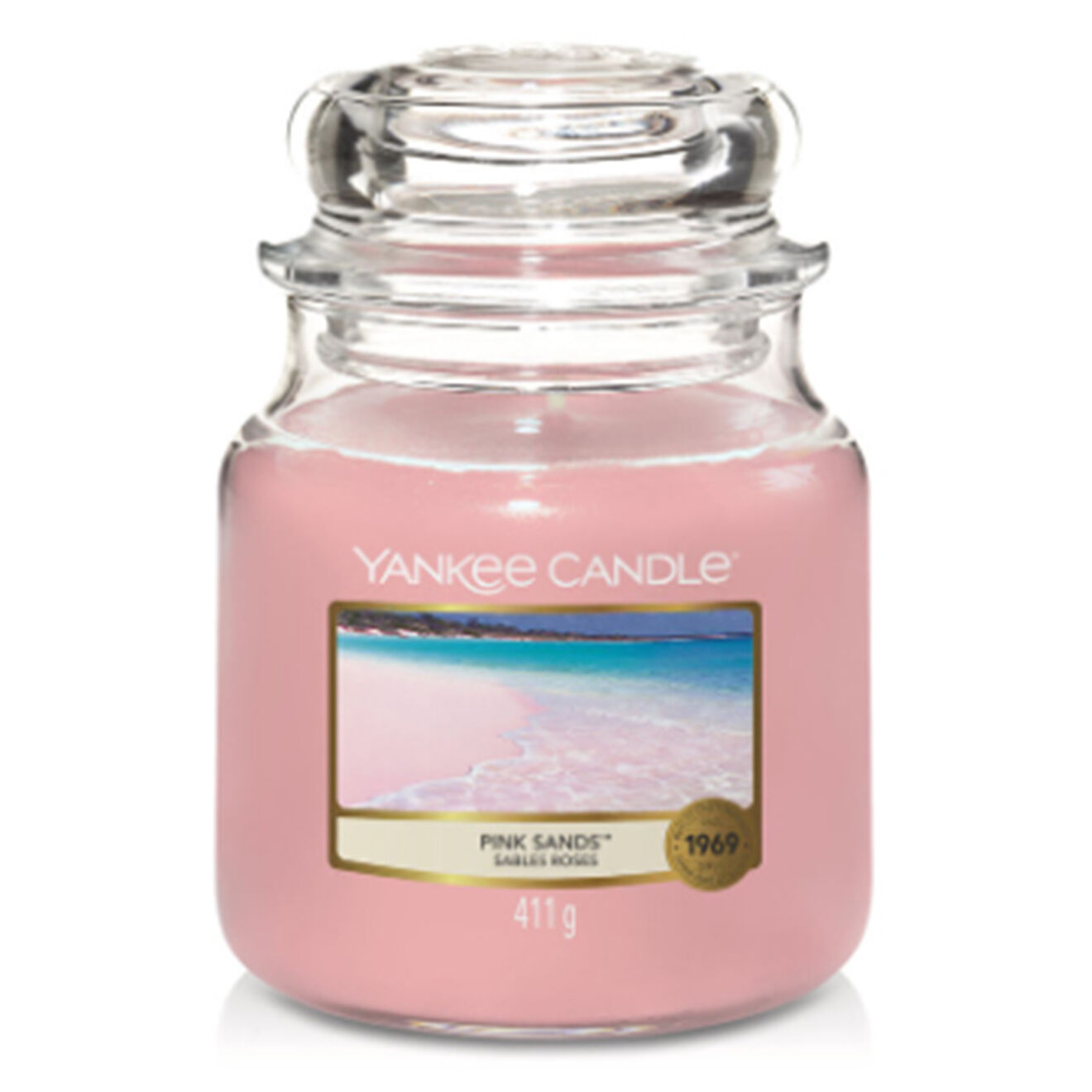 Yankee Candle Bougie parfumée moyenne jarre Sables roses - 65-75h