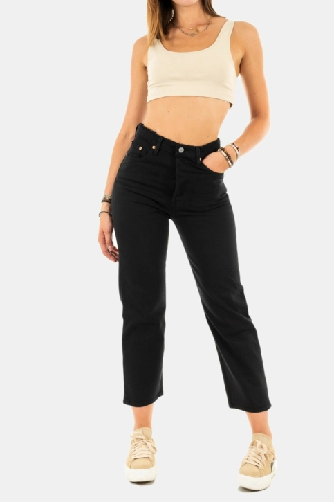 Jeans levi's® ribcage straight ankle black sprout