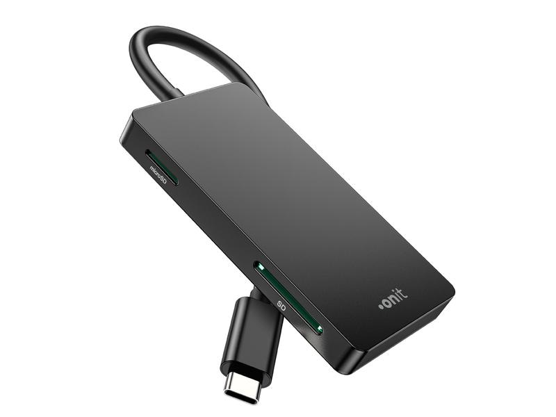 onit Card Reader Extern USB-C 3-in-1 Speicherkartenleser mit drei Slots