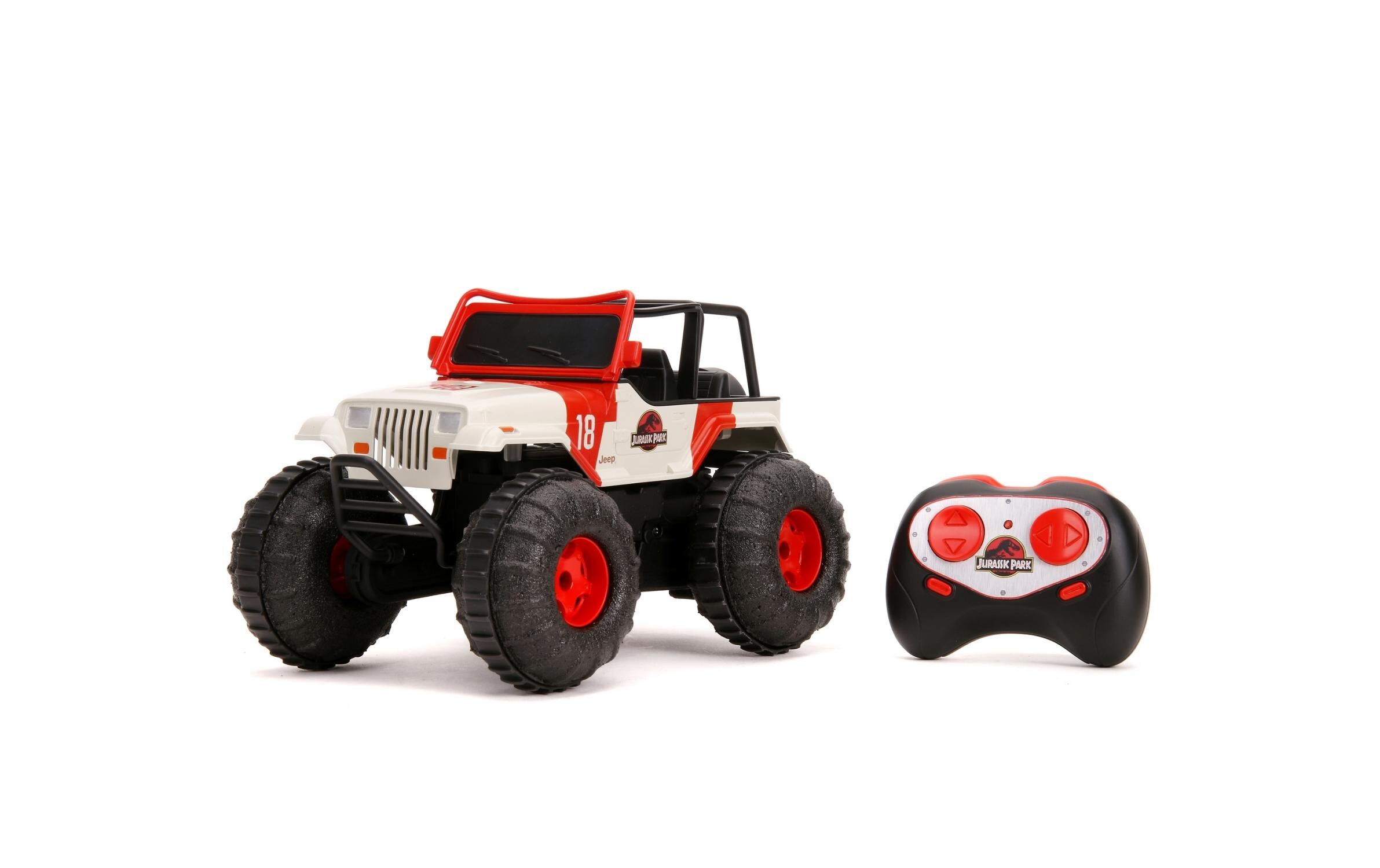 Jurassic Park RC Sea & Land Jeep RTR, 1:16Ferngesteuertes Amphibien-Fahrzeug im Jurassic Park Design