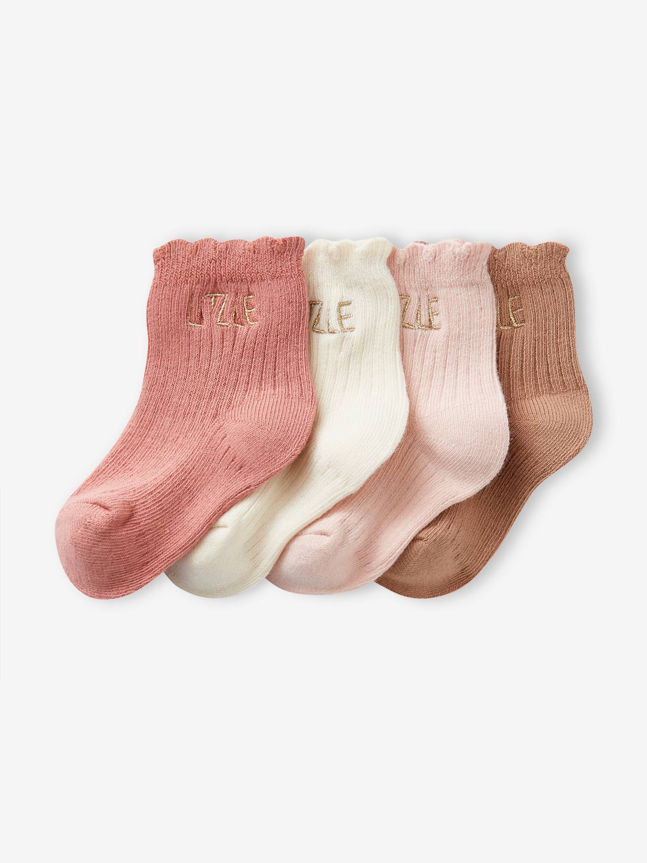 Pacote com 4 pares de meias infantis 
