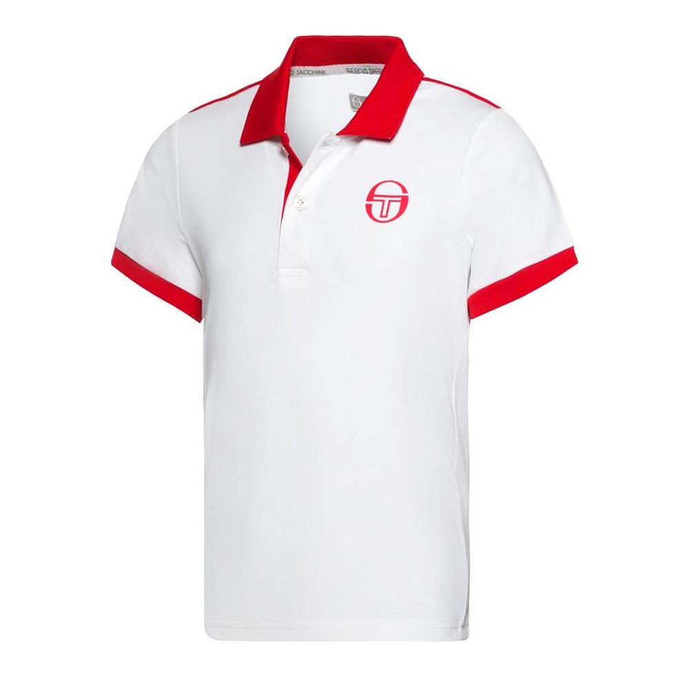 Sergio Tacchini Polo de tennis Blanc Garçon Sergio Tacchini Club Tech