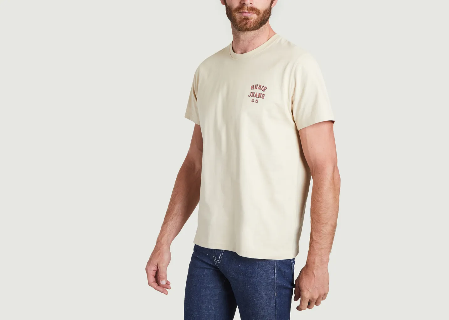 T-shirt Roy Logo en coton bio Nudie Jeans