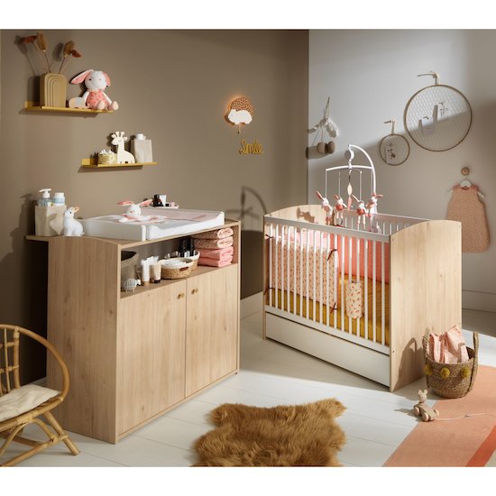 Alice Commode   Chêne suave        de               Sauthon Baby's Sweet Home