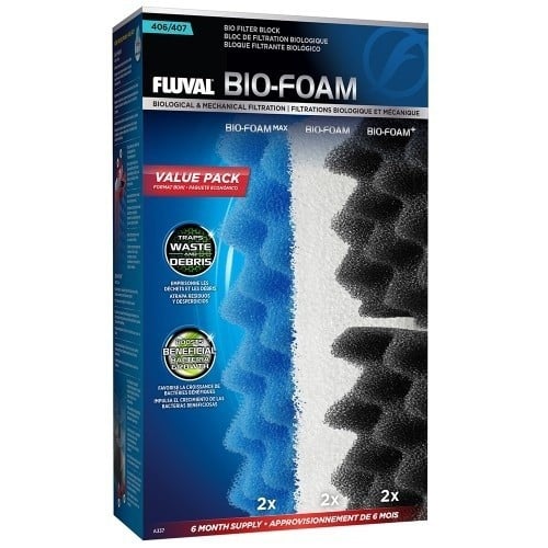 Filtro Fluval Bio-Foam, embalagem para 6 meses, modelo 407