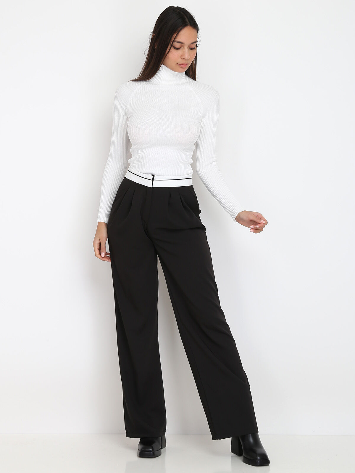Pantalon ample style dad- Noir
