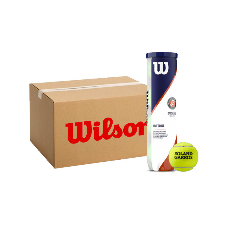 Carton Wilson Roland Garros Clay 18 tubes 4 balles