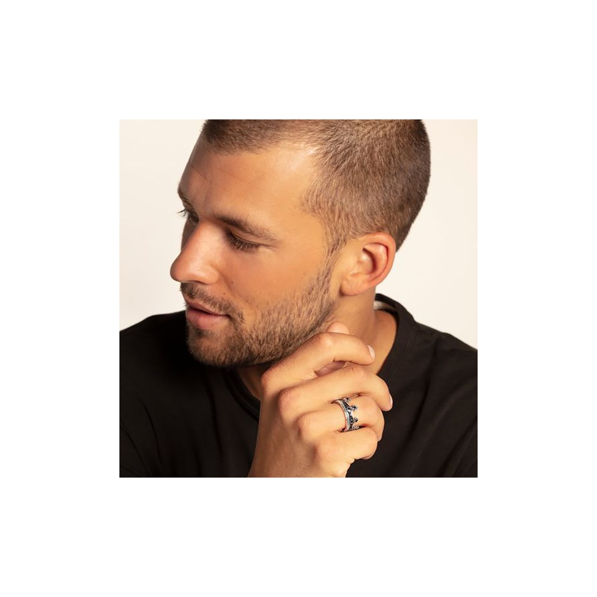Bague homme Thomas Sabo couronne