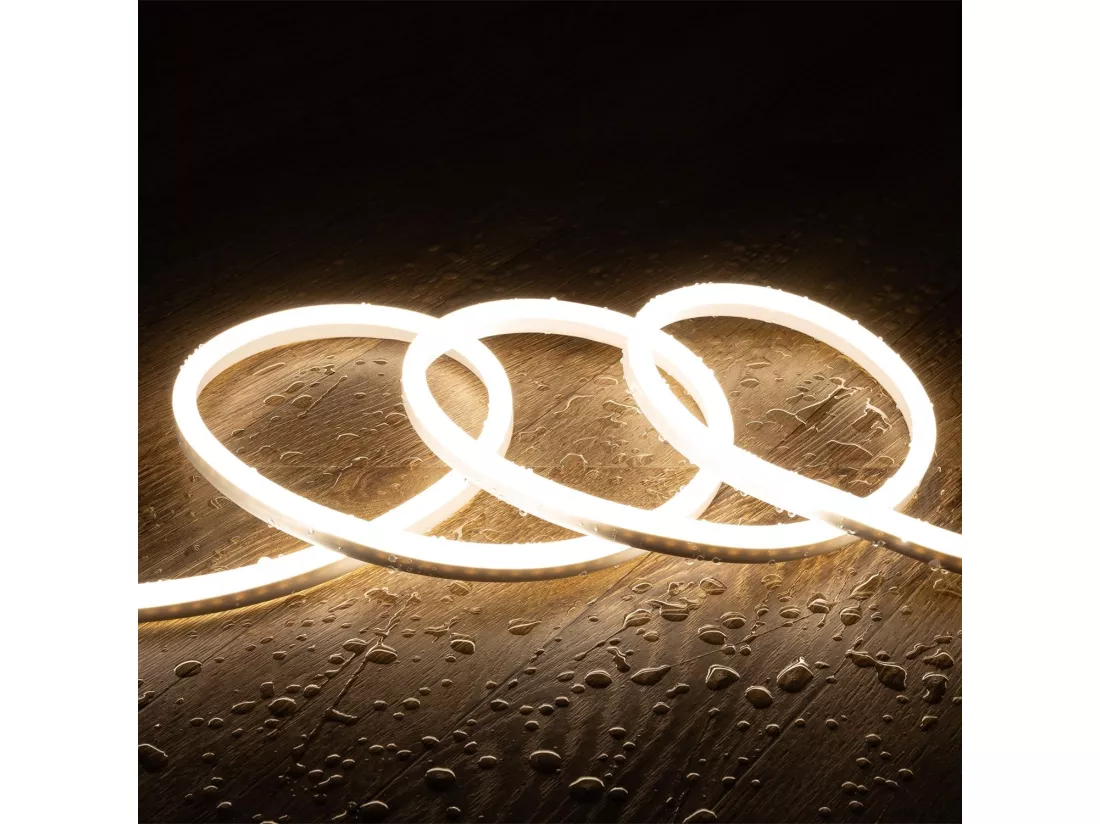 Ruban Néon LED Dimmable 220V SFLEX8 IP65 sur mesure coupe tous les 100 cm Blanc neutre 50 m