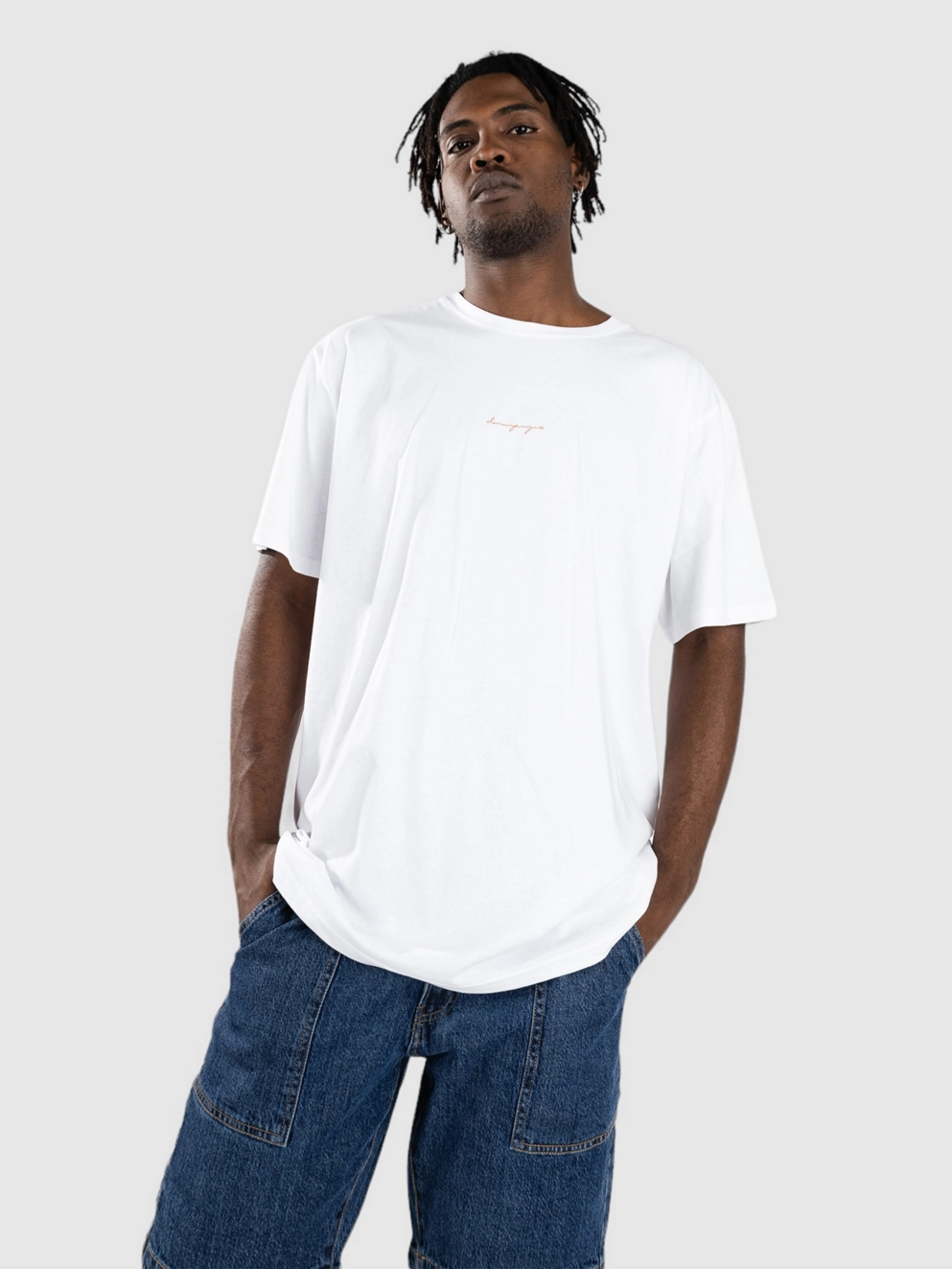 Denim Project Sunset Oversized T-Shirt white