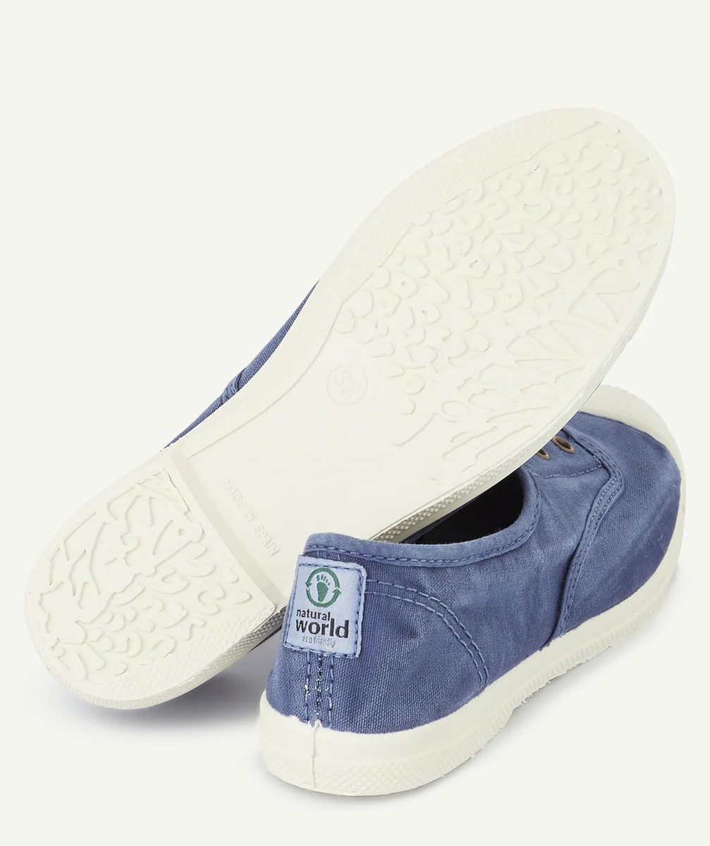NATURAL WORLDBASKETS BASSES BLEUES EN TOILE FILLE