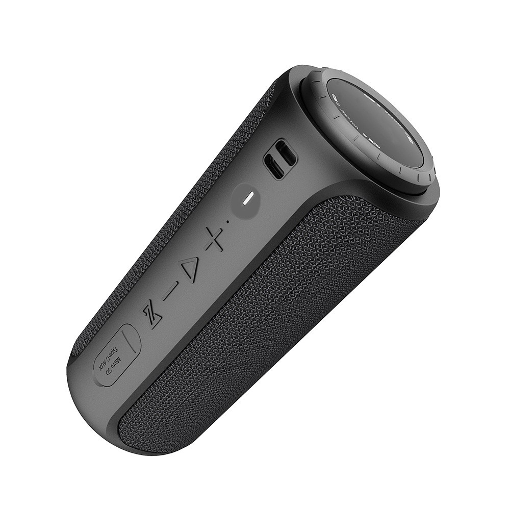 30W 360° Bluetooth Lautsprecher Subwoofer Spritzwasserfest (IPX7) Aux In / USB C / Micro SD Kartenslot   Handschlaufe - Schwarz