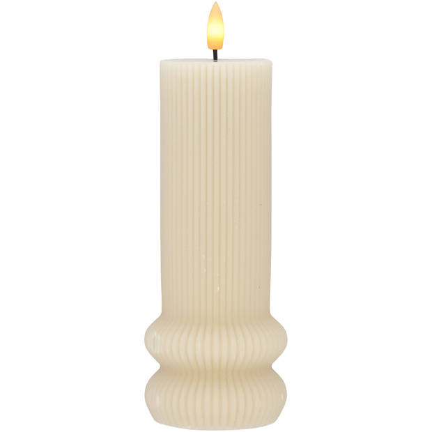 Blokker LED kaars Torno 7,5x18,5cm beige