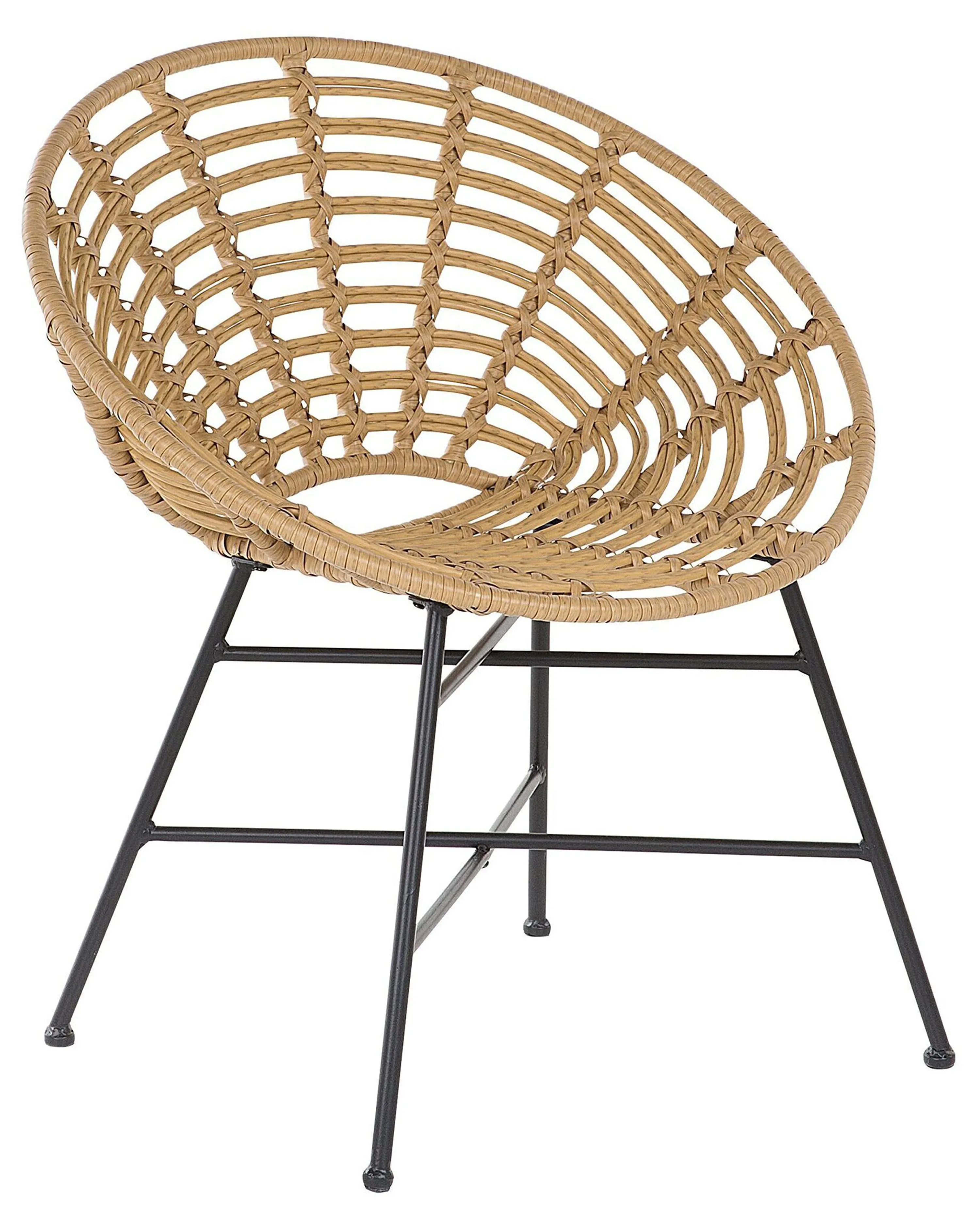 Set van 2 tuinstoelen ACERRA PE rotan Lichtbruin