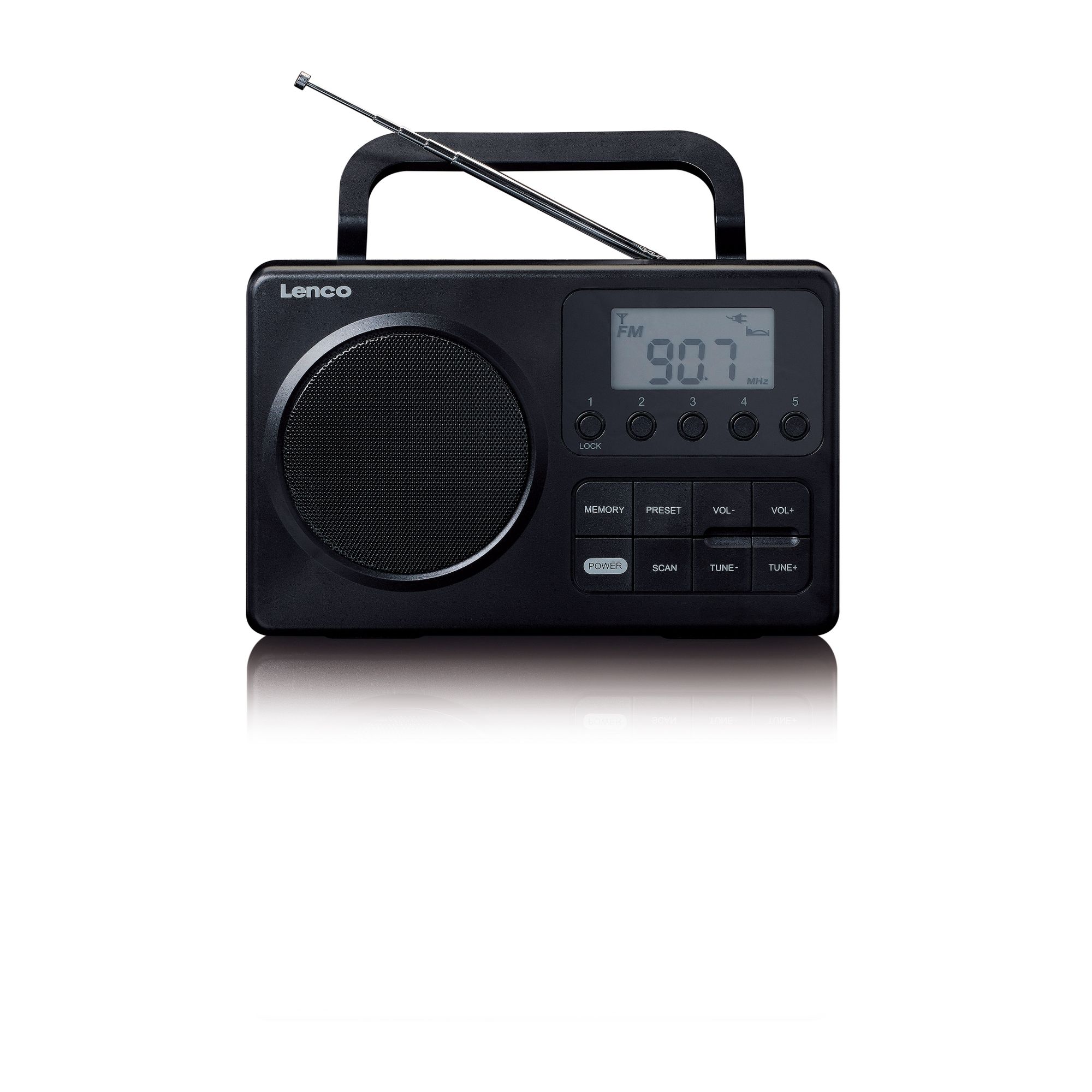 Lenco MPR-035BK Compacte draagbare FM Radio