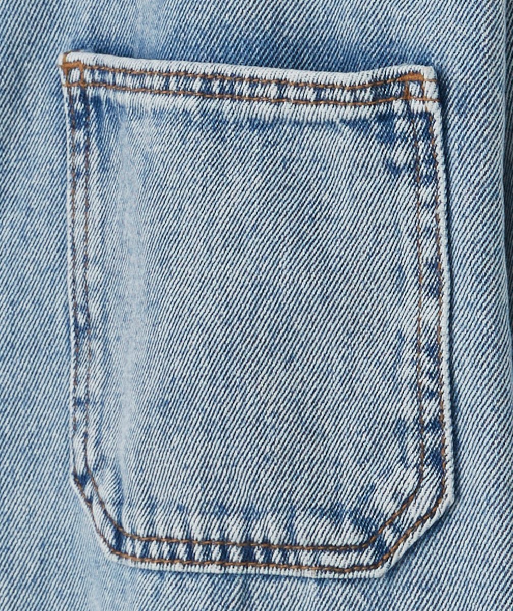 SURCHEMISE MIXTE EN JEAN BLEU DÉLAVÉ LOW IMPACT