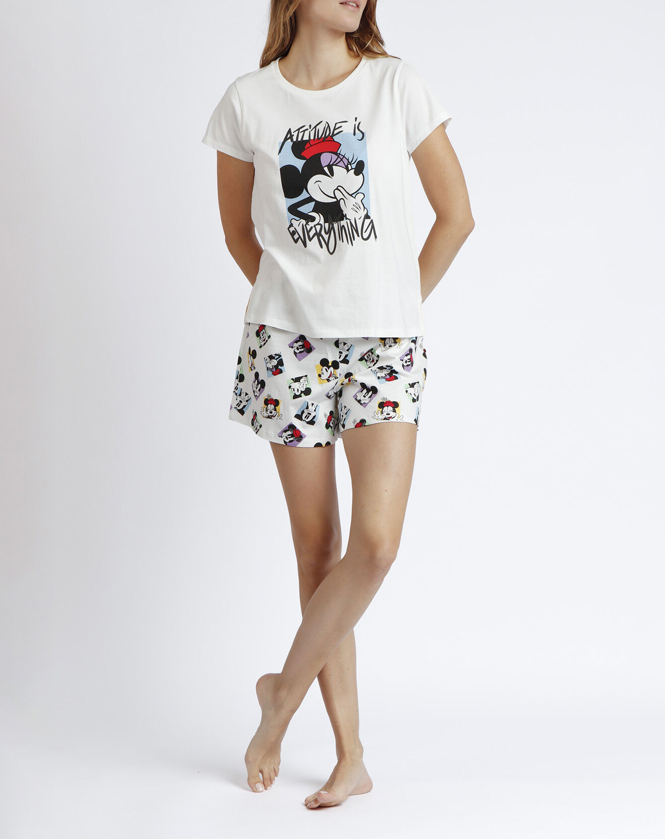 28 Pyjama T-Shirt & Short Elara blanc