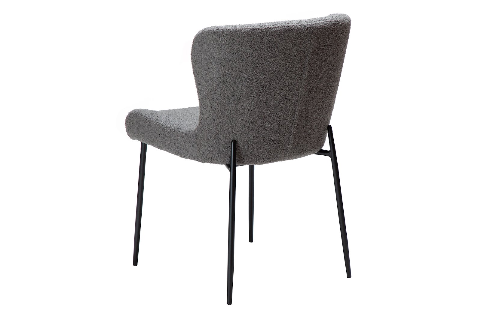Glam spisestol Tekstil Bouclé RPES stone og sorte ben