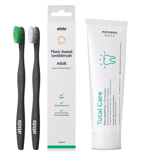 Kit de Higiene Oral Atida: Pasta de Dentes + Escovas de Dentes