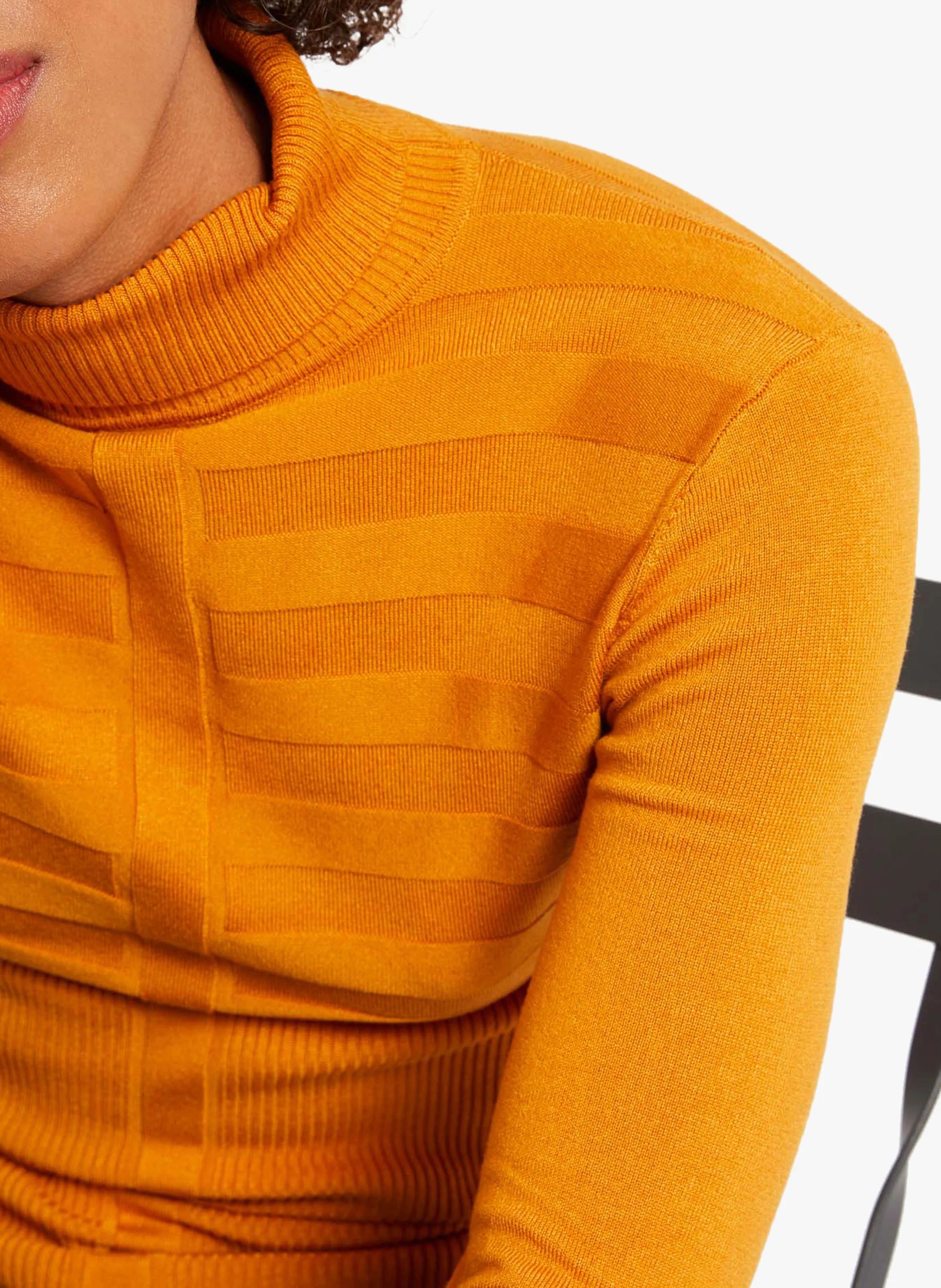 Pull col roulé | Jaune