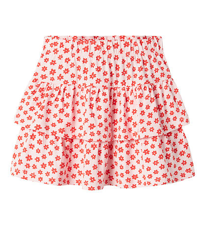 Name It Nederdel - NkfVigga - Parfait Pink/Rød flowers