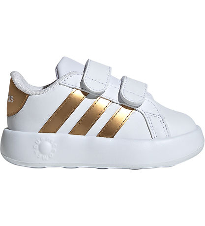 adidas Performance Sko -  Grønd Court 2.0 CF I - Hvid/Guld