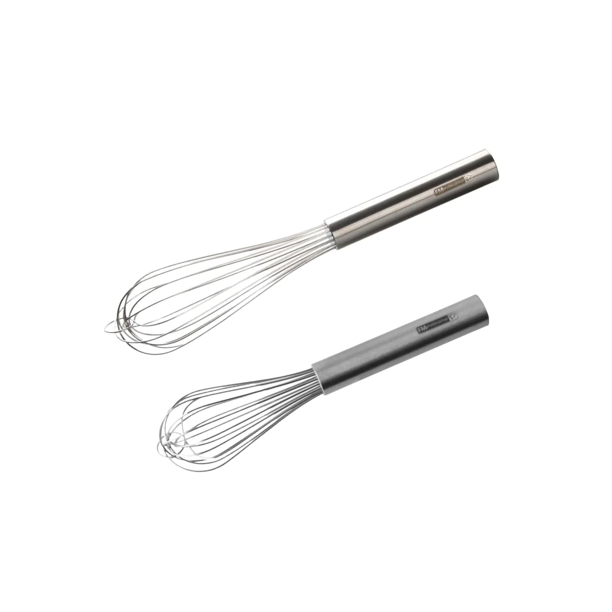 Lot de 2 fouets de cuisine ou de pâtisserie en inox 25 cm et 30 cm FM