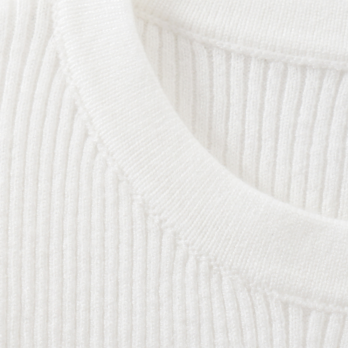 Yigga Mädchen Strickjacke mit Rippstruktur weiss