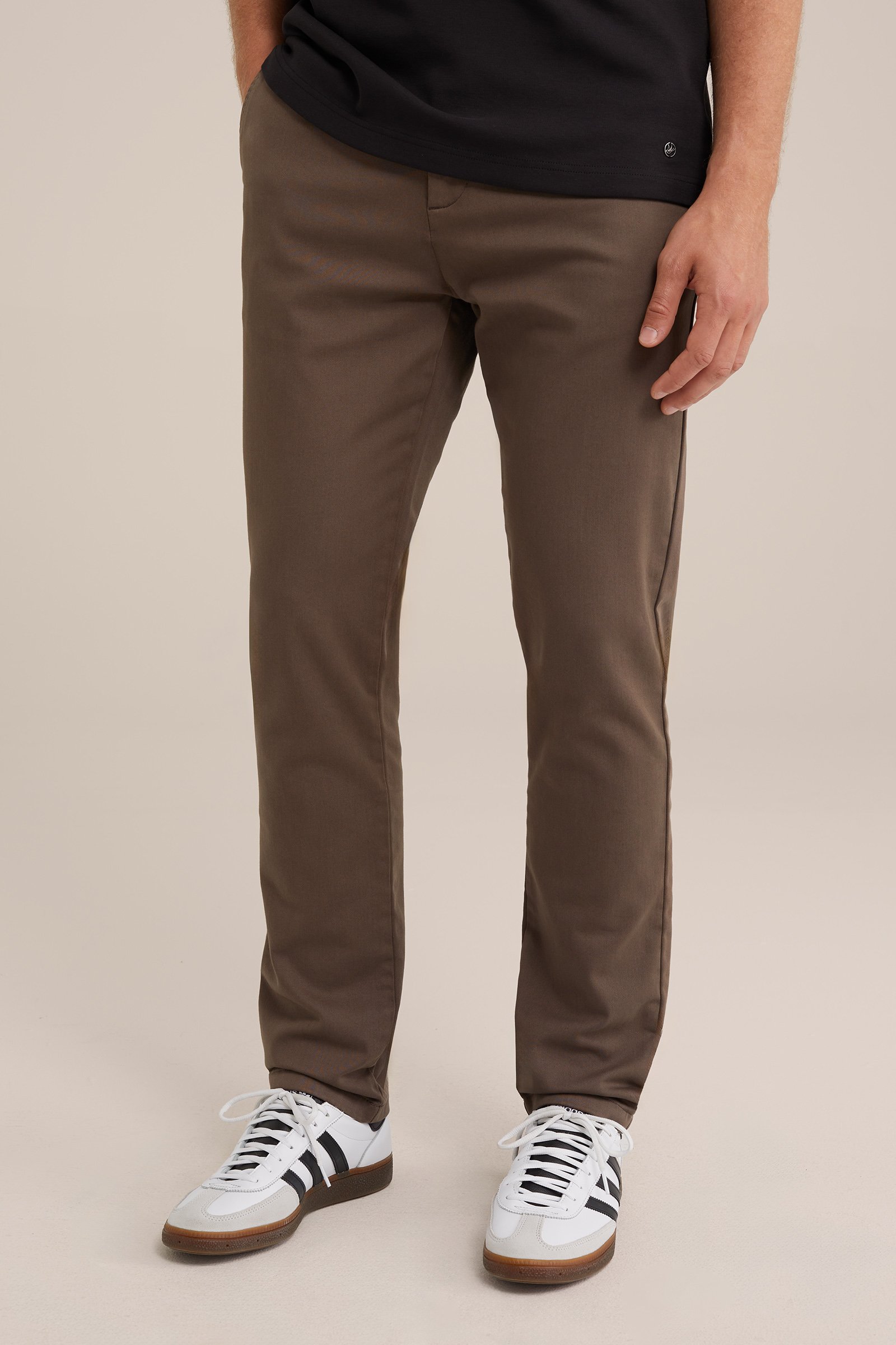 slim fit chino van jog kwaliteit Fundamentals Taupe