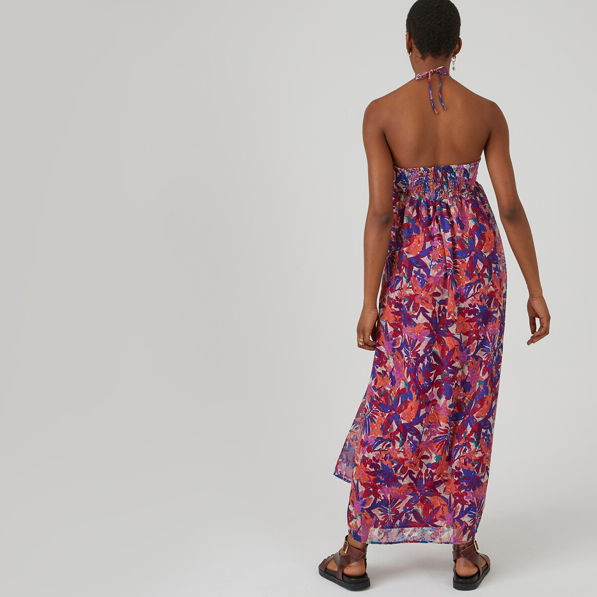 LA REDOUTE COLLECTIONS<br>Vestido longo tomara que caia, estampa floral