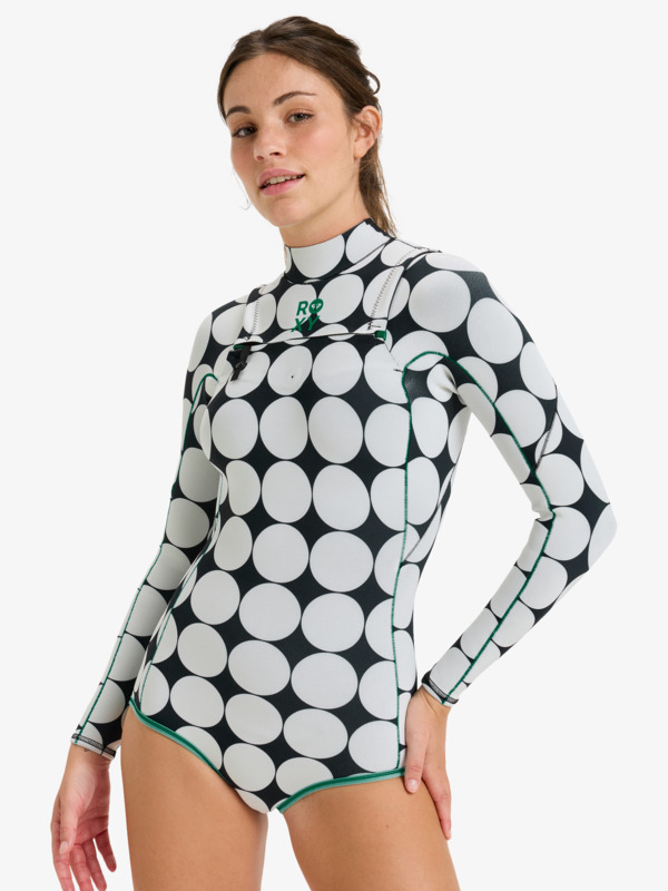 1.5mm Rise Natural Springsuit manches longues Noir Femme