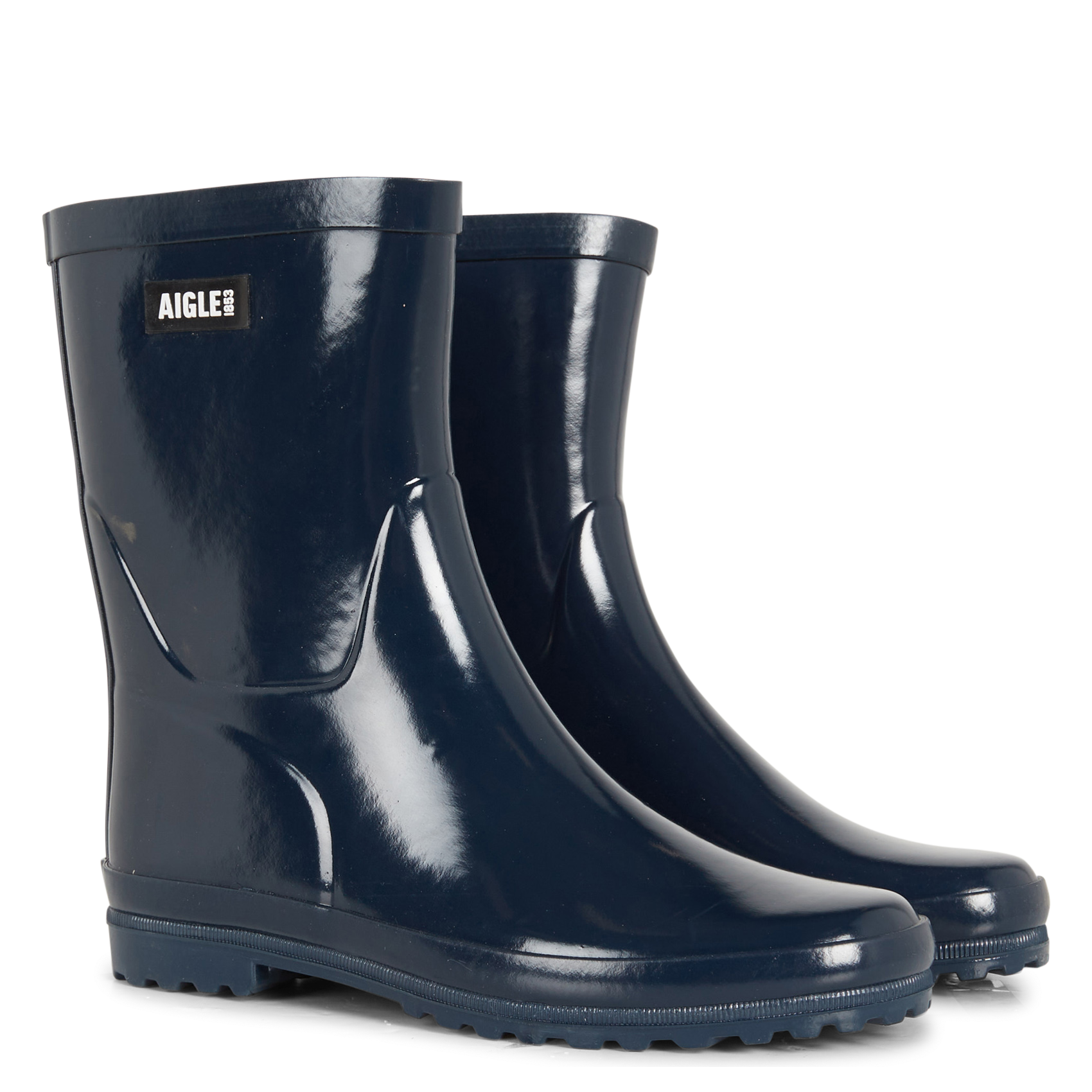 ELIOSA - Bottes de pluie vernis crantées | Bleu