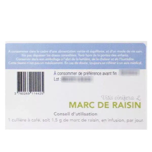 Chá de ervas orgânico L'Herbôthicaire com bagaço de uva, 100g