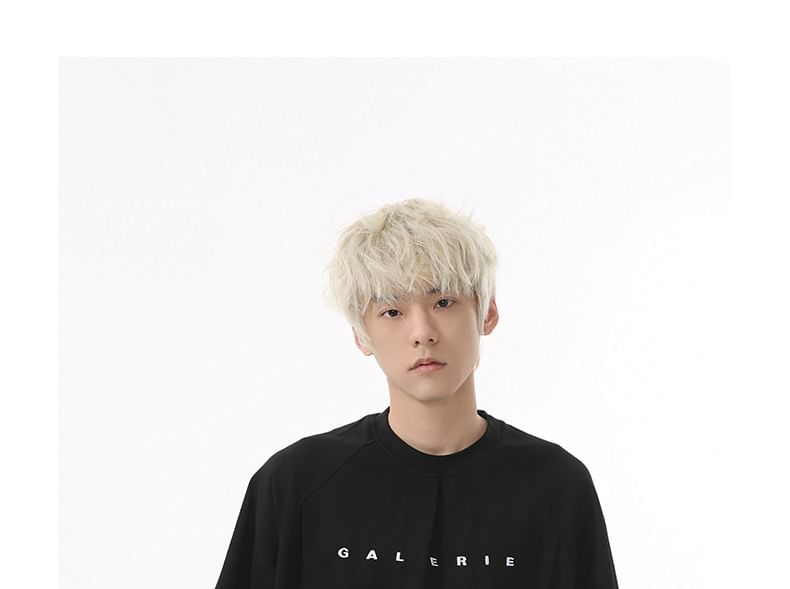 FAERIS - T-shirt met korte mouwen, ronde hals en geborduurde letters