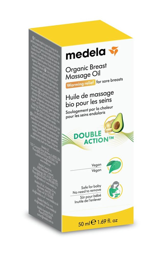 MEDELA Brust-Massageöl Öl Bio Glasfl 1 Stk