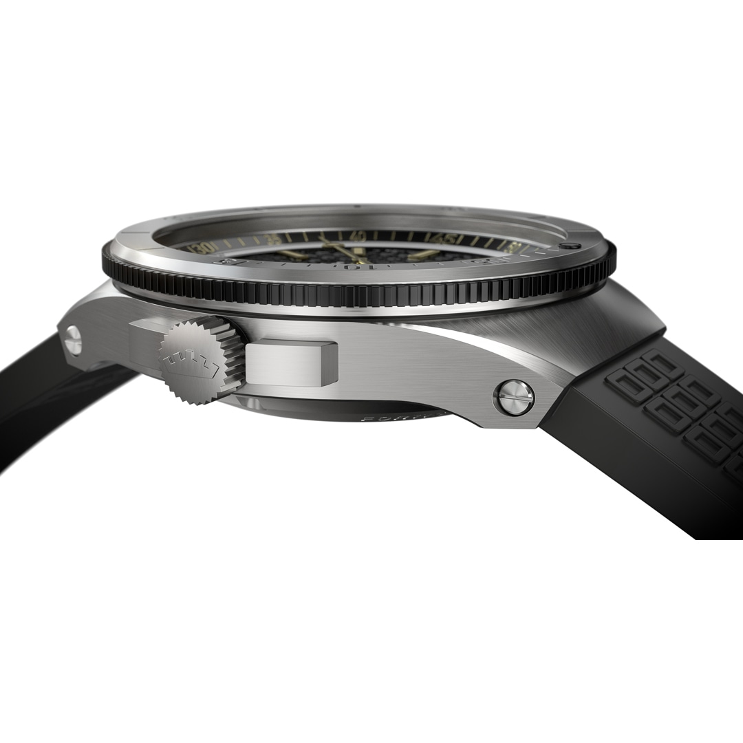 Fortis Marinemaster M-44 Chronometer Black Resin Horizon Strap