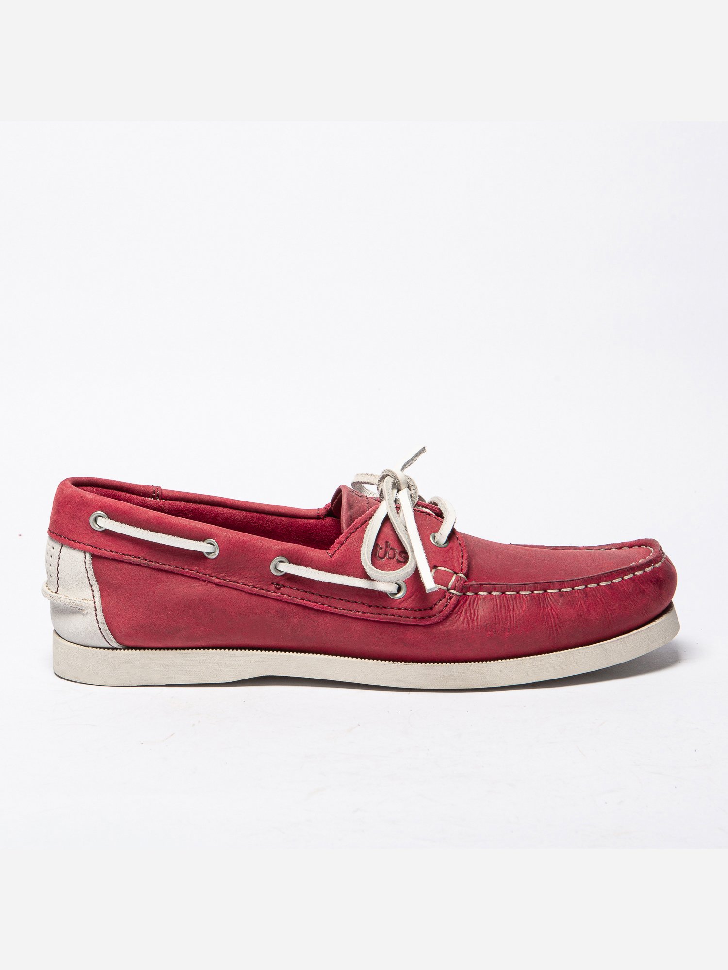 Chaussures Bateau Homme Cuir Rouge