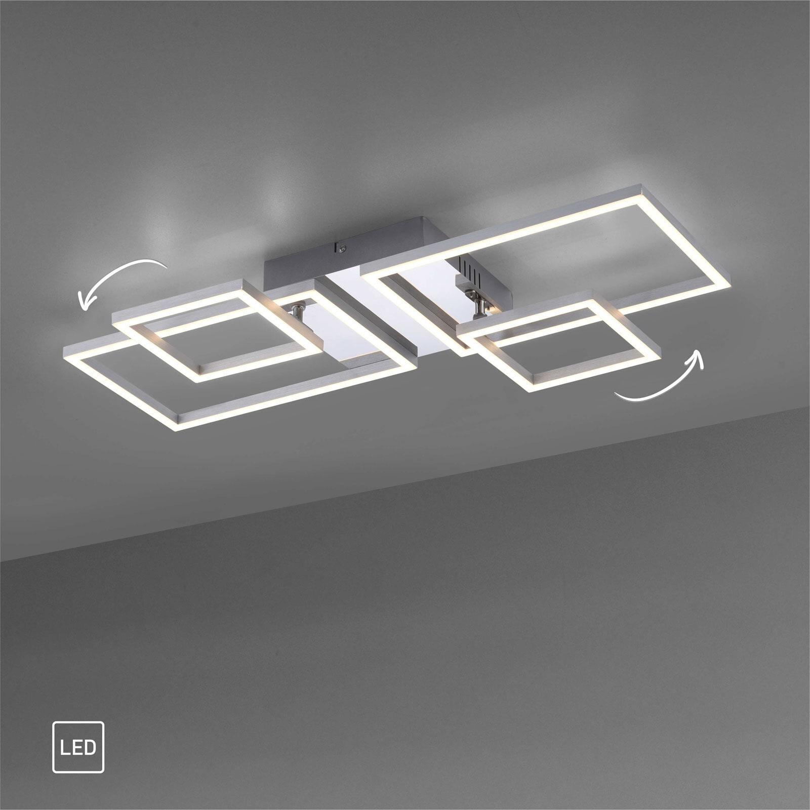LED-Deckenleuchte Iven Alu