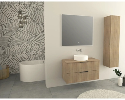 Jungborn QUATTRO/SEDICI hoge kast, BxHxD 35 x 160 x 35 cm, frontkleur tabak eiken mat, 55709