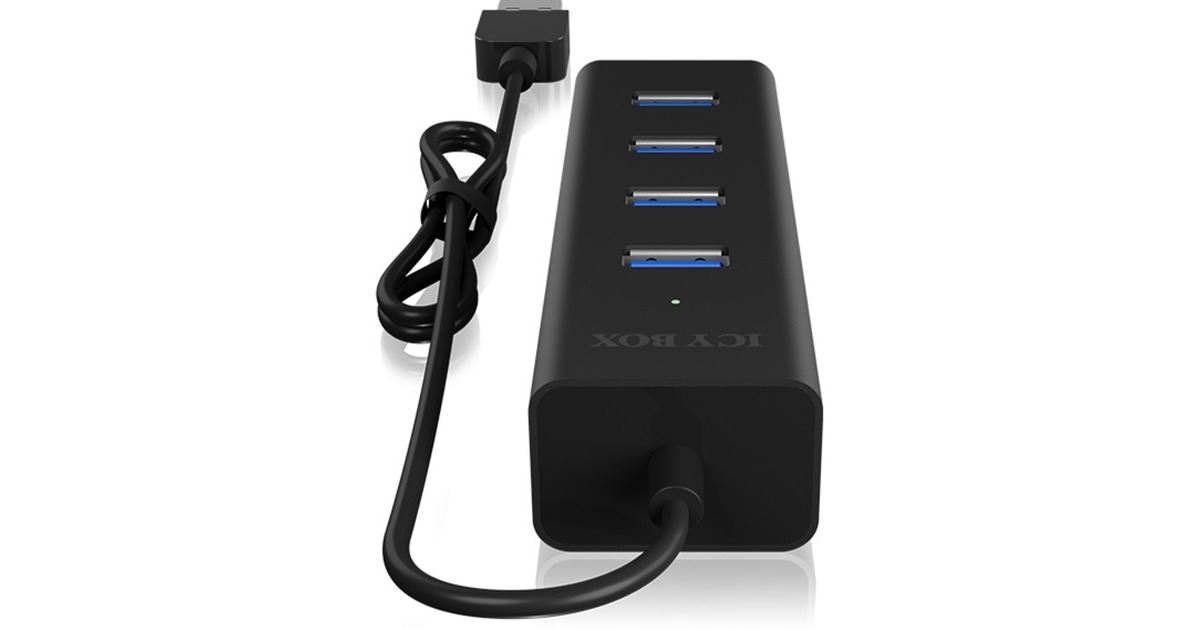 ICY BOXIB-HUB1409-U3 4-port USB-hub  (Zwart)