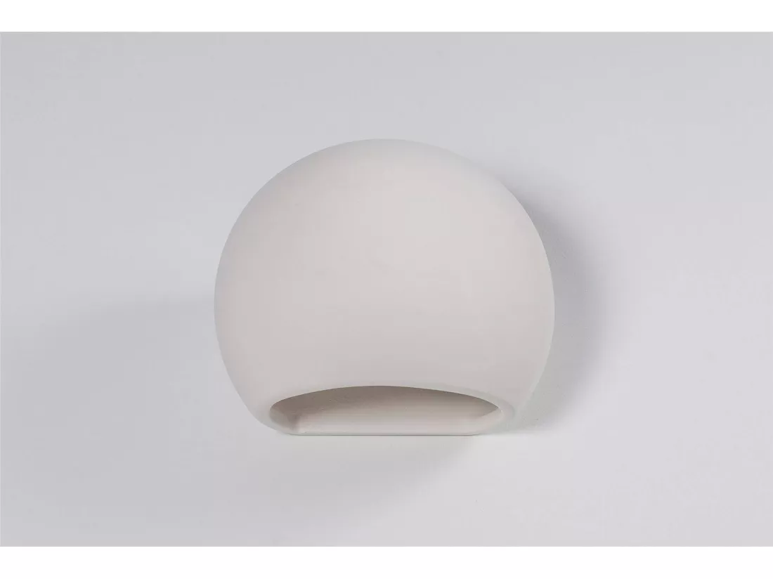 Sollux Applique murale à 1 ampoule en céramique blanche, E27