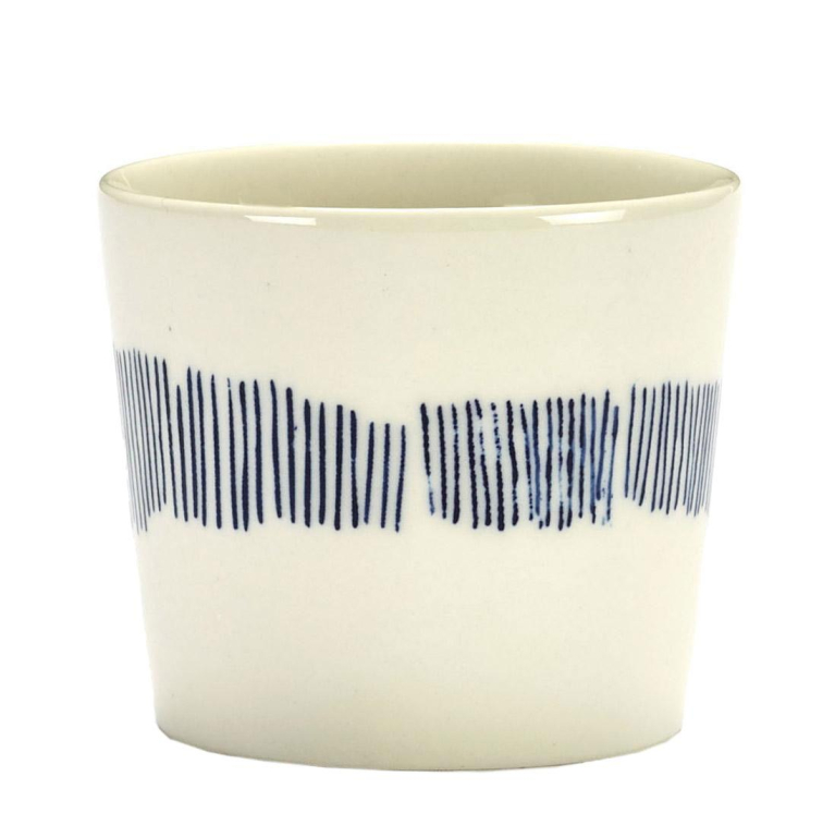 Serax Feast by Ottolenghi mok 15cl set van 4 Azure/Red Stripes