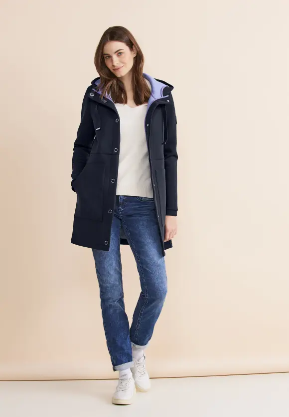 Softe Doubleface Jacke - gravity blue