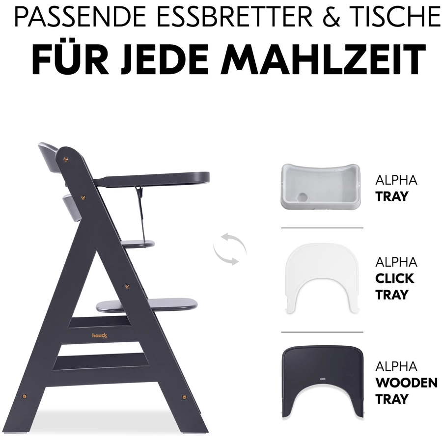 hauck Hochstuhl Alpha Plus Dark Grey