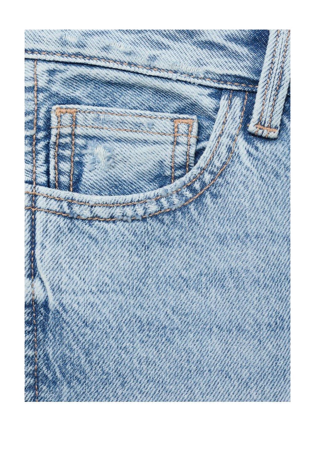 MANGO TEEN low waist wide leg jeans light blue denim