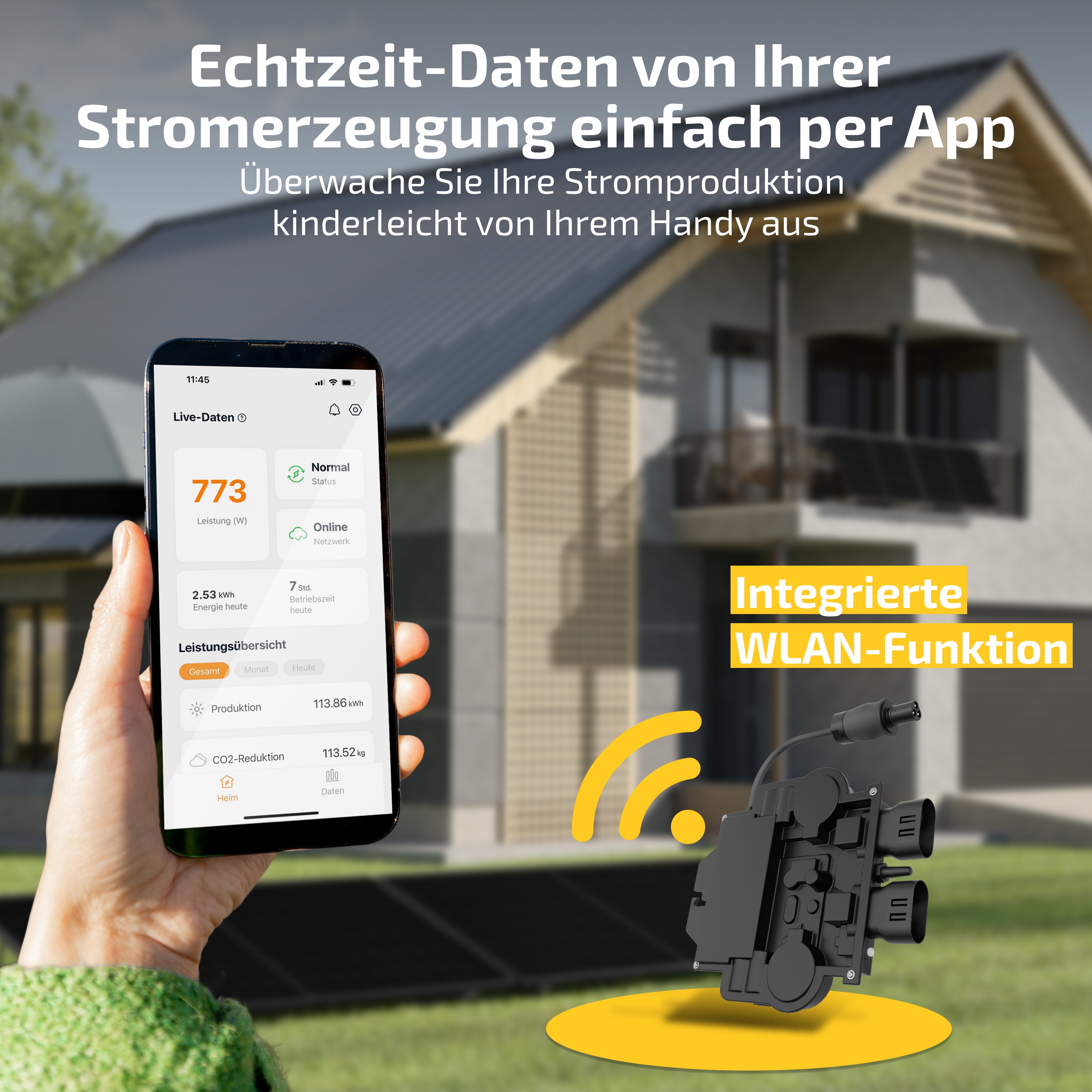 Balkonkraftwerk 1170W / 800W Solaranlage Steckerfertig WIFI Komplettset Photovoltaik Anlage 800W/600W