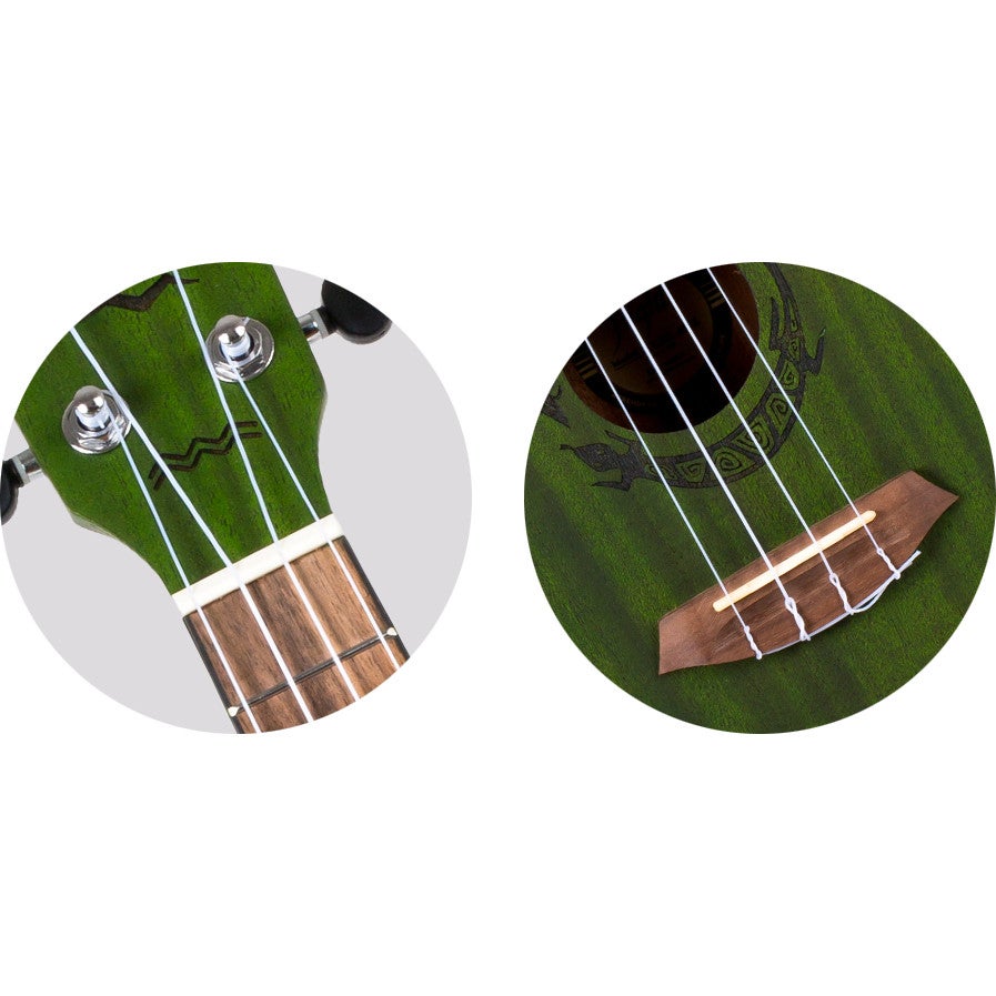 Flight Gemstone Series DUC380 Jade concert ukelele met gigbag