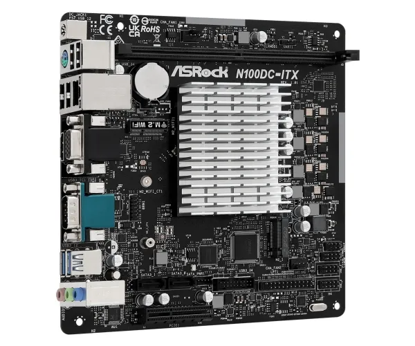 ASRock N100DC-ITX - Bundkort - mini ITX - Intel N-series N100 - Gigabit LAN - onboard grafik - HD Audio (8-kanaler)